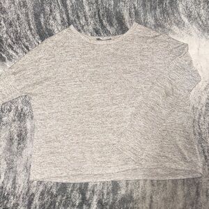 Heather Beige Long Sleeve Top